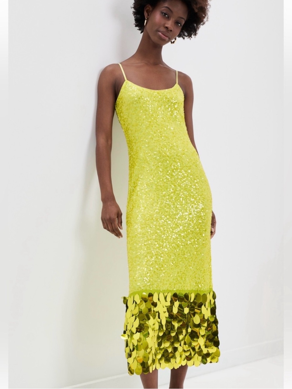 Simon Miller Lime Green Sequin Dress - Picture 3 of 5